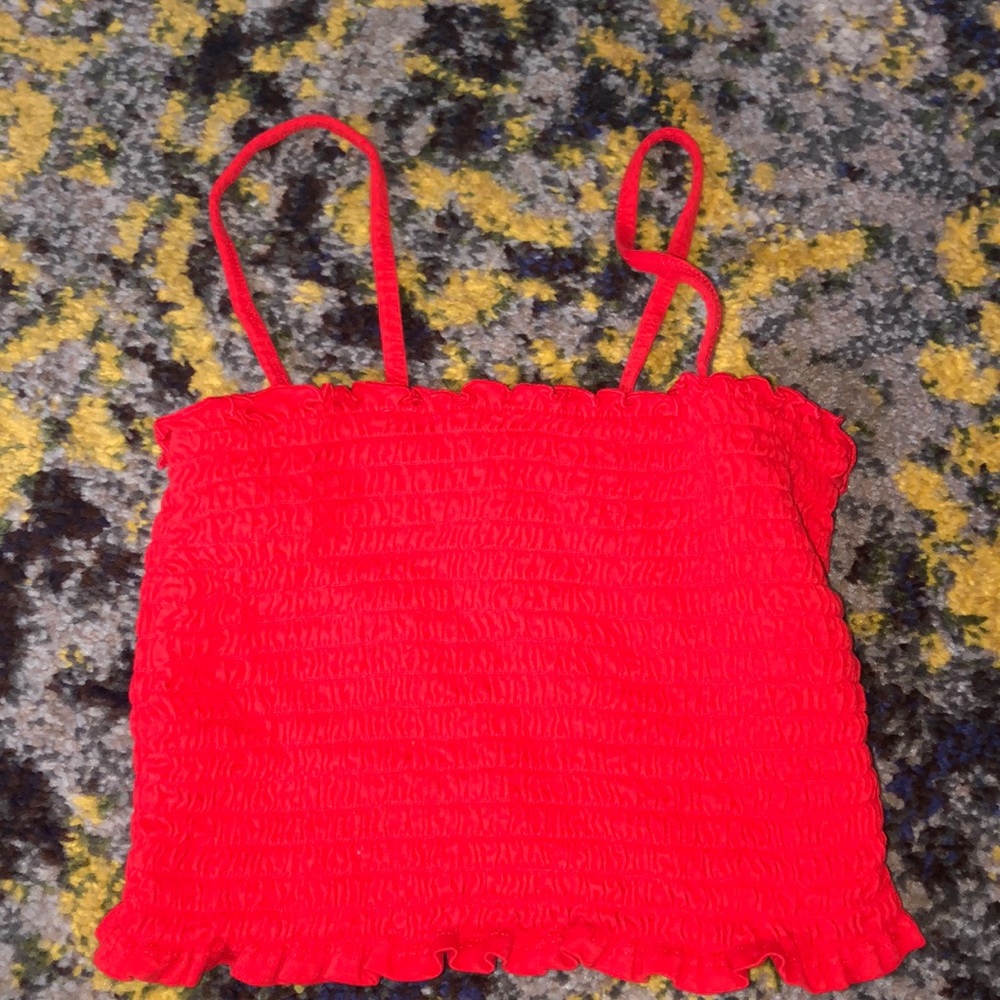 Red crop top